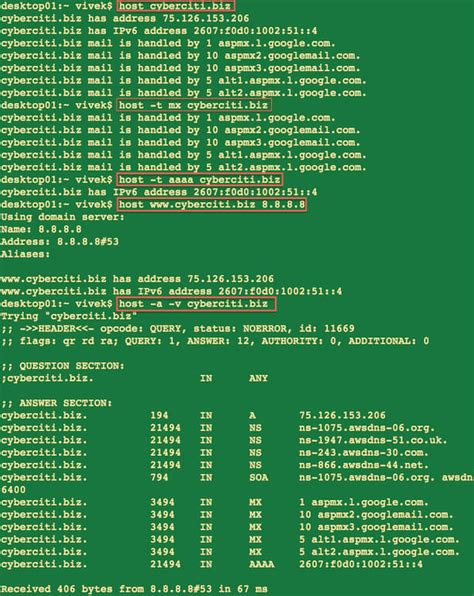How To Look Up DNS on a Linux and Unix Systems .